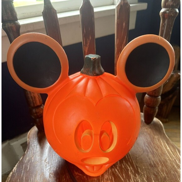Disney Other - Mickey Mouse Halloween Pumpkin Jack O Lantern Light Up Blow Mold Disney